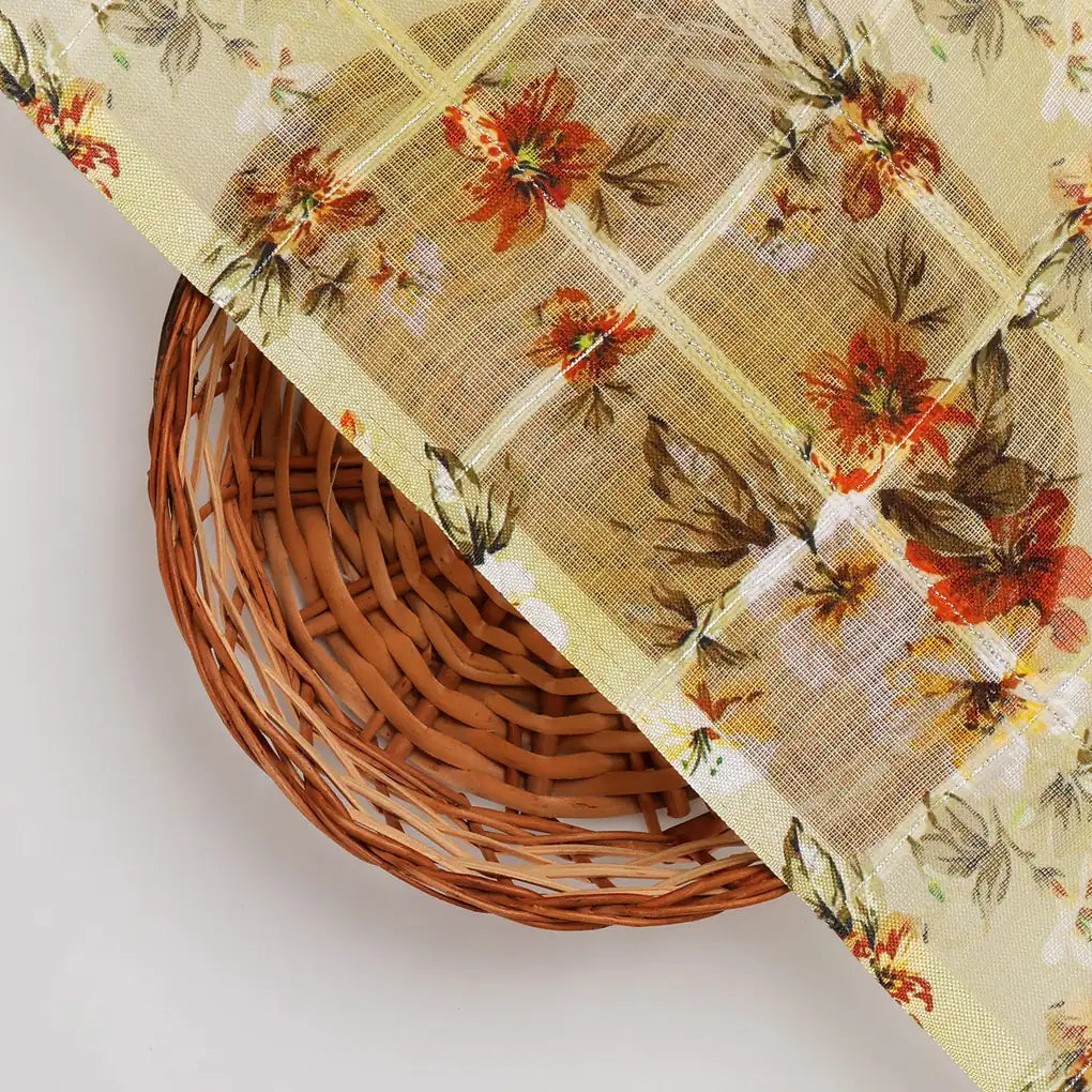 FAB VOGUE Studio Linen Look Digital Printed Polyester Fabric - Beige Floral – 70a0584copy2