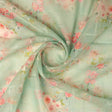 FAB VOGUE Studio Digital Printed Linen Fabric - Mint Green Floral – 70a0589copy2