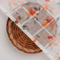 FAB VOGUE Studio Linen Look Digital Printed Polyester Fabric -  White Floral Print – 70a0624copy2