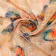 FAB VOGUE Studio Linen Digital Printed Fabric - Peach & Blue Feather – 70a0637copy2