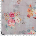 FAB VOGUE Studio Digital Printed Linen Fabric - Floral Pattern, Grey – 70a0641copy2