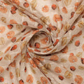 FAB VOGUE Studio Digital Printed Linen Look Polyester Fabric - Beige Autumn Leaves – 70a0652copy2