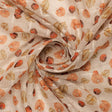FAB VOGUE Studio Digital Printed Linen Look Polyester Fabric - Beige Autumn Leaves – 70a0652copy2