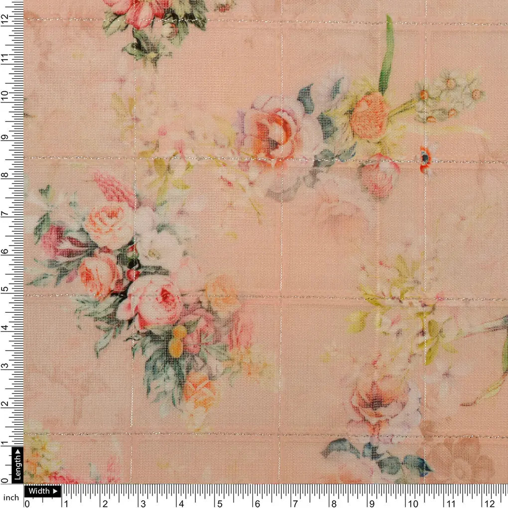 FAB VOGUE Studio Digital Printed Peach Floral Linen Fabric - Perfect for Dresses, Tops, and More! – 70a0656copy2