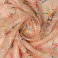 FAB VOGUE Studio Digital Printed Peach Floral Linen Fabric - Perfect for Dresses, Tops, and More! – 70a0657copy2