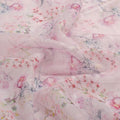 FAB VOGUE Studio Digital Printed Linen Look Polyester Fabric - Pink Floral – 70a0669copy2