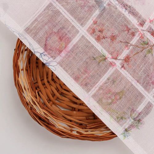 FAB VOGUE Studio Digital Printed Linen Look Polyester Fabric - Pink Floral – 70a0670copy2