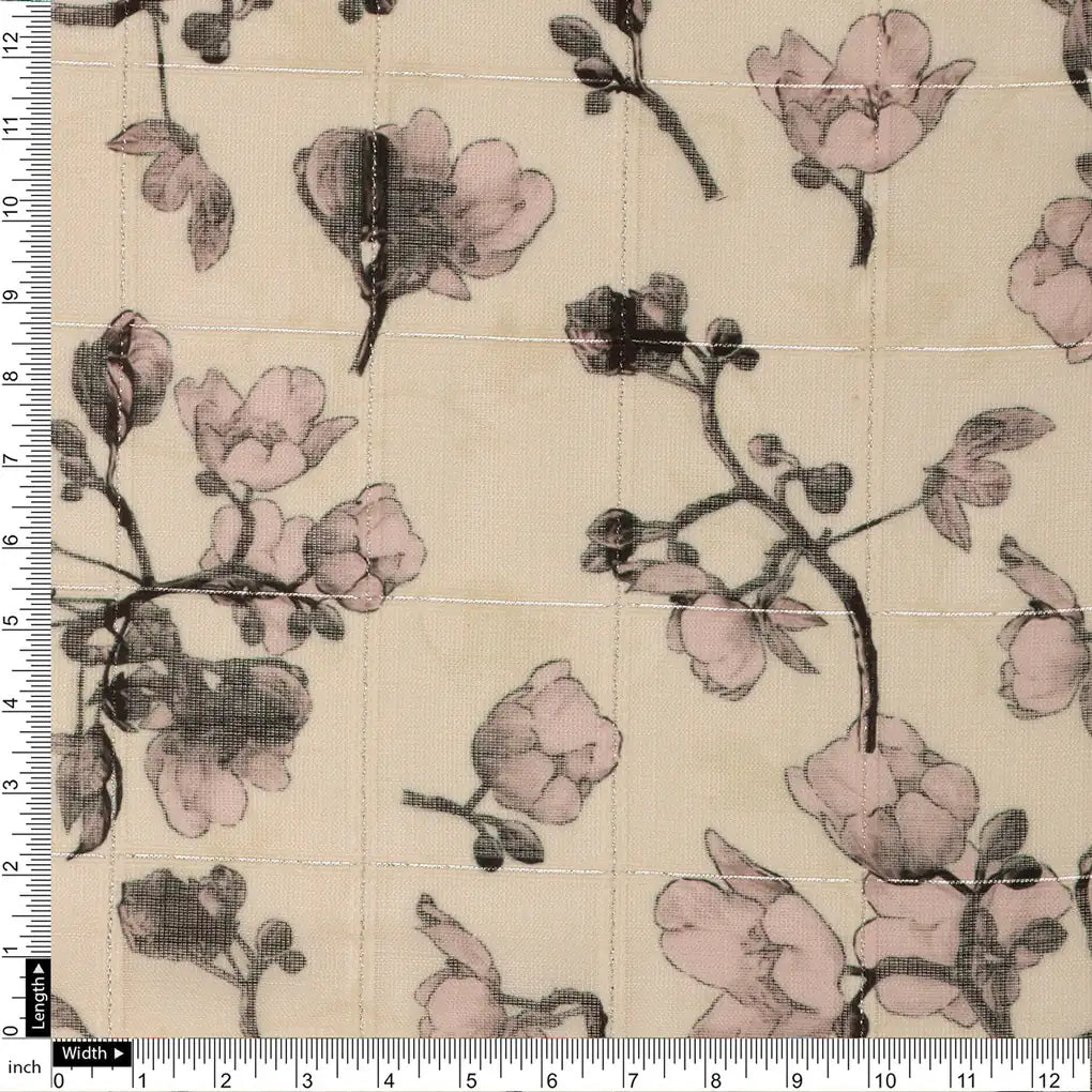 FAB VOGUE Studio Linen Look Digital Printed Polyester Fabric - Floral Pattern – 70a0697copy2