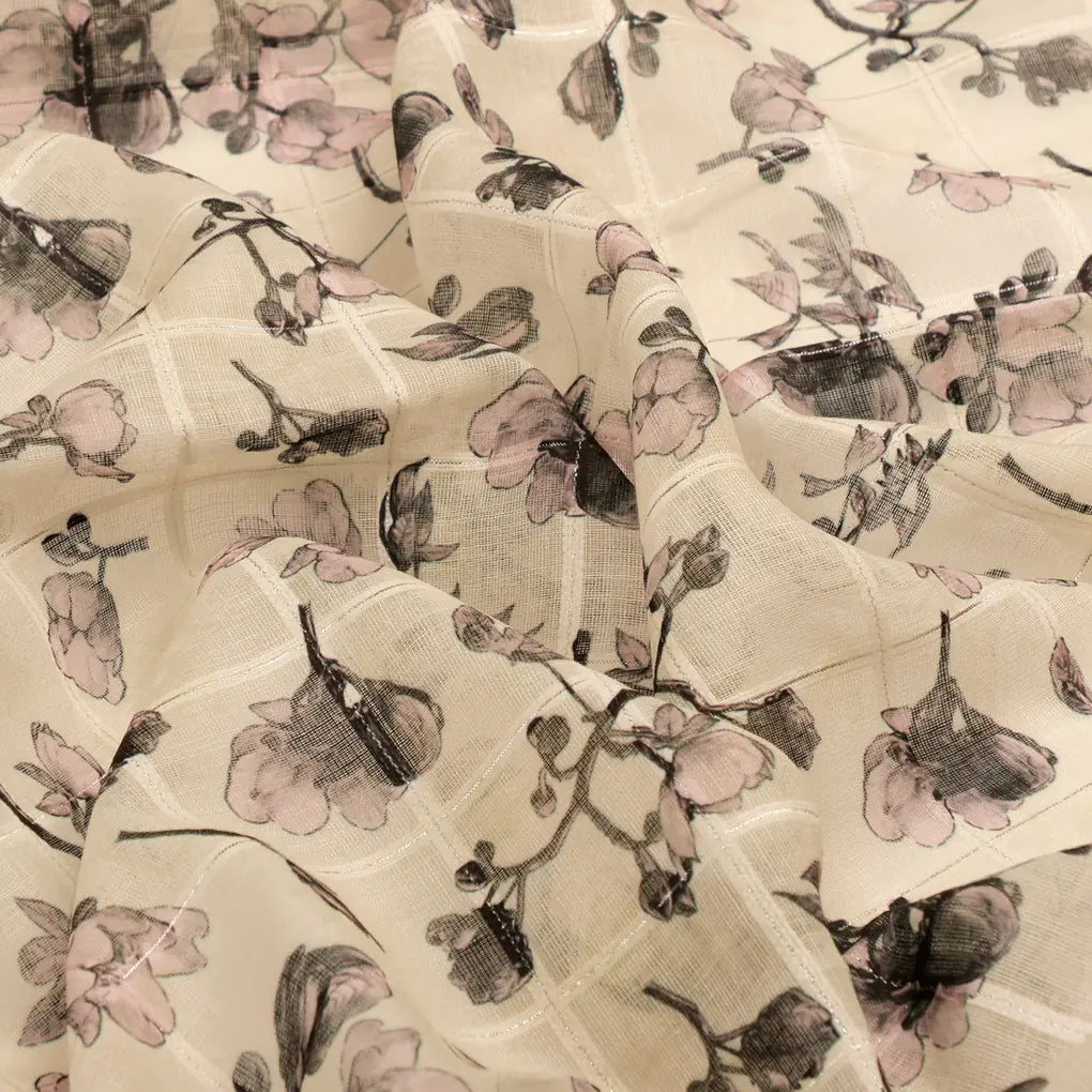FAB VOGUE Studio Linen Look Digital Printed Polyester Fabric - Floral Pattern – 70a0699copy2
