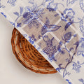 FAB VOGUE Studio Digital Printed Linen Fabric - Blue & White Floral – 70a0726copy2