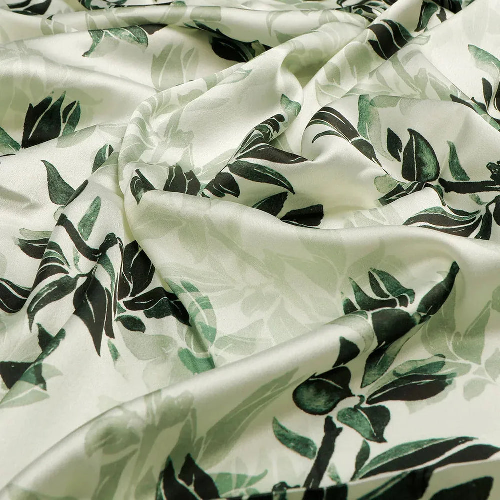 A Print Painted in Layers of Green