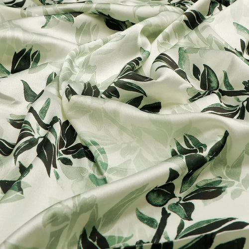FAB VOGUE Studio Japan Satin Digital Printed Fabric - Green Floral Pattern – 70a4317copy2