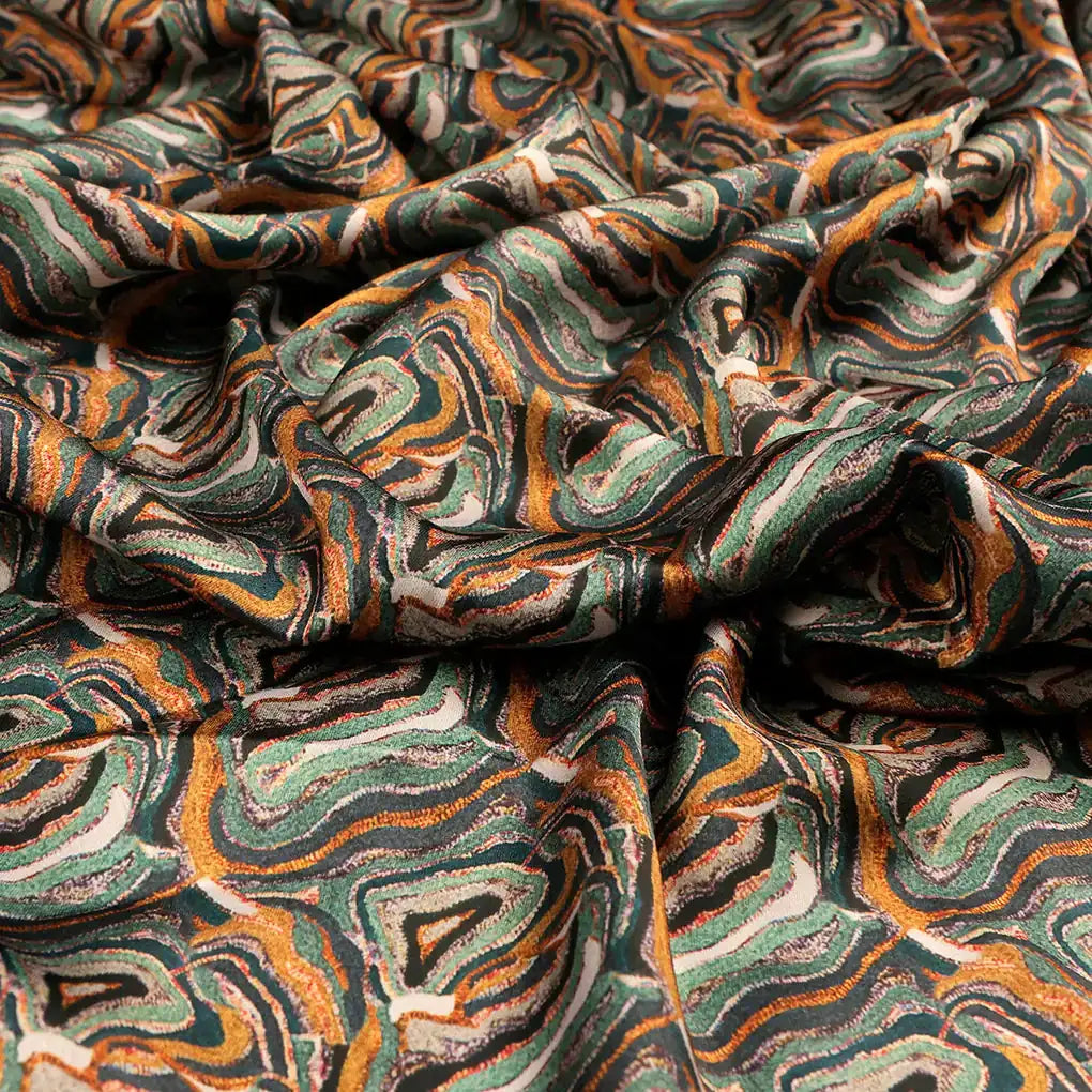 FAB VOGUE Studio Digital Printed Japan Satin Fabric - Green Marble – 70a4335copy2
