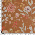 FAB VOGUE Studio Digital Printed Brown Chiffon Fabric - Floral Design – 70a4372copy2