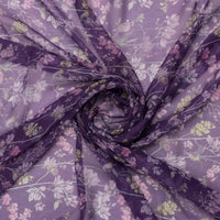 FAB VOGUE Studio Purple Floral Chiffon Fabric - Digital Printed Polyester – 70a4378copy2