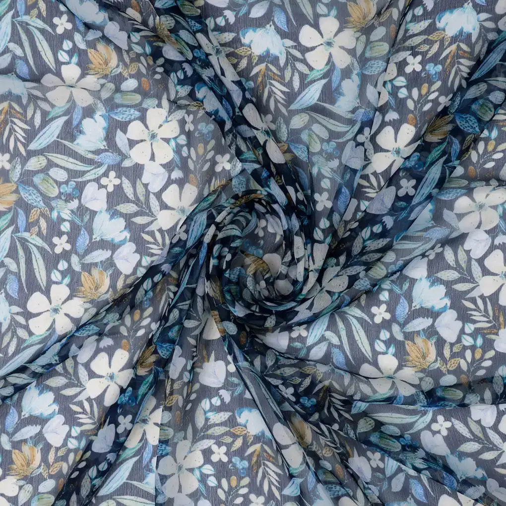 FAB VOGUE Studio Digital Printed Chiffon Fabric - Floral Blue – 70a4384copy2 cbce8c33 3023 46a2 bcde c619f3dab670