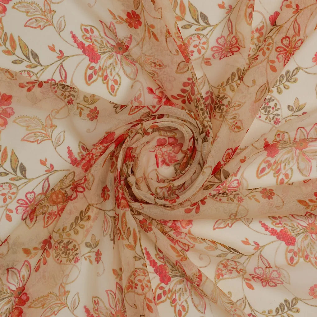 FAB VOGUE Studio Digital Printed Chiffon Fabric - Floral Print – 70a4389copy2