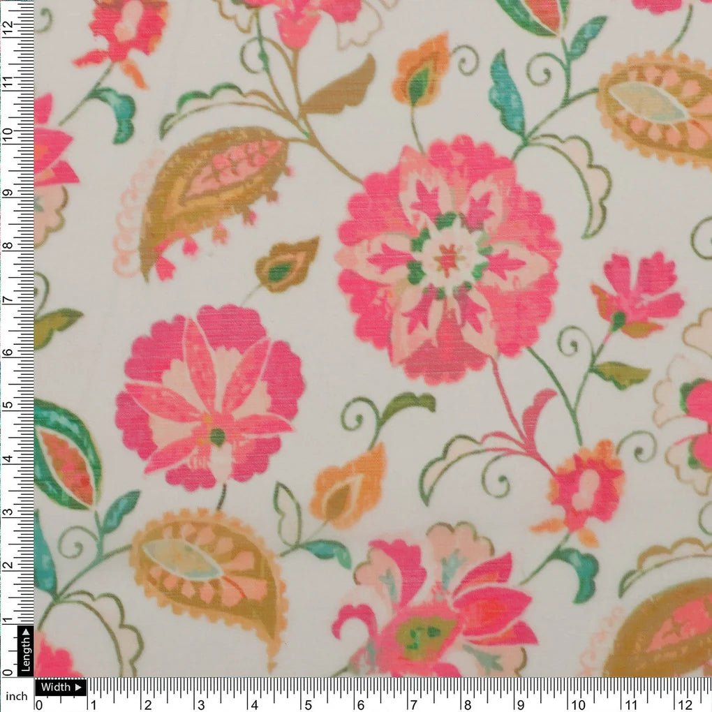 FAB VOGUE Studio Digital Printed Chiffon Fabric -  Floral Delight – 70a4406copy2