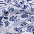 FAB VOGUE Studio - Kota Doria Digital Printed Polyester Fabric - White with Blue Leaves – 70a4437copy2