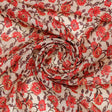 FAB VOGUE Studio -  Kota Doria Digital Printed  Polyester Fabric (Red Floral) - Sold by Meter – 70a4441copy2