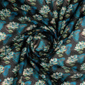 FAB VOGUE Studio Digital Printed Kota Doria Fabric - Blue Floral – 70a4447copy2