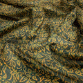 FAB VOGUE Studio Digital Printed Kota Doria Fabric - Floral,  Green & Gold – 70a4460copy2