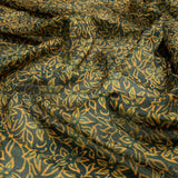 FAB VOGUE Studio Digital Printed Kota Doria Fabric - Floral,  Green & Gold – 70a4460copy2