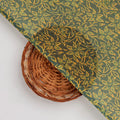 FAB VOGUE Studio Digital Printed Kota Doria Fabric - Floral,  Green & Gold – 70a4462copy2