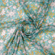 FAB VOGUE Studio Kota Doria Digital Printed Fabric - Turquoise Floral – 70a4465copy2