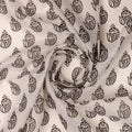 FAB VOGUE Studio Digital Printed Kota Doria Fabric - Black & White Paisley Design – 70a4471copy2