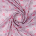 FAB VOGUE Studio Digital Printed Kota Doria Fabric - Pink Floral – 70a4476copy2