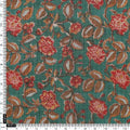 FAB VOGUE Studio Kota Doria Digital Printed Polyester Fabric - Green Floral – 70a4481copy2