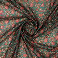 FAB VOGUE Studio Kota Doria Digital Printed Polyester Fabric - Green Floral – 70a4482copy2