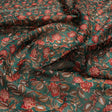 FAB VOGUE Studio Kota Doria Digital Printed Polyester Fabric - Green Floral – 70a4483copy2
