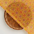 FAB VOGUE Studio Kota Doria Digital Printed Fabric - Mustard Yellow Floral – 70a4494copy2