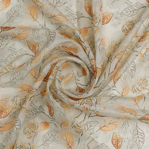FAB VOGUE Studio Kota Doria Digital Printed Fabric - Elegant Floral Design – 70a4502copy2
