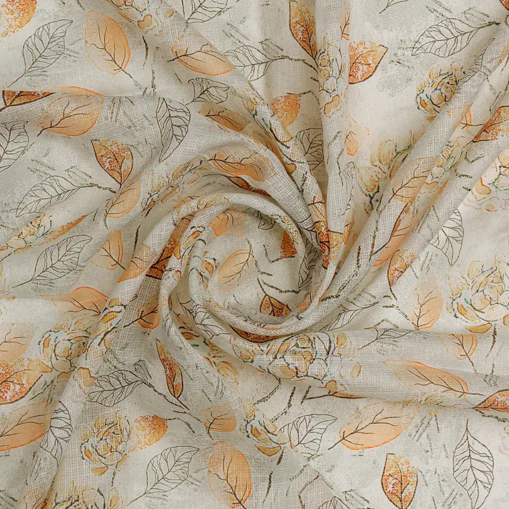 FAB VOGUE Studio Kota Doria Digital Printed Fabric - Elegant Floral Design – 70a4502copy2