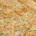 FAB VOGUE Studio Yellow Floral Digital Printed Kota Doria Fabric -  Polyester, 43 Inch – 70a4513copy2