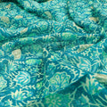 FAB VOGUE Studio Kota Doria Digital Printed Fabric - Teal Floral Pattern – 70a4528copy2