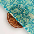 FAB VOGUE Studio Kota Doria Digital Printed Fabric - Teal Floral Pattern – 70a4529copy2