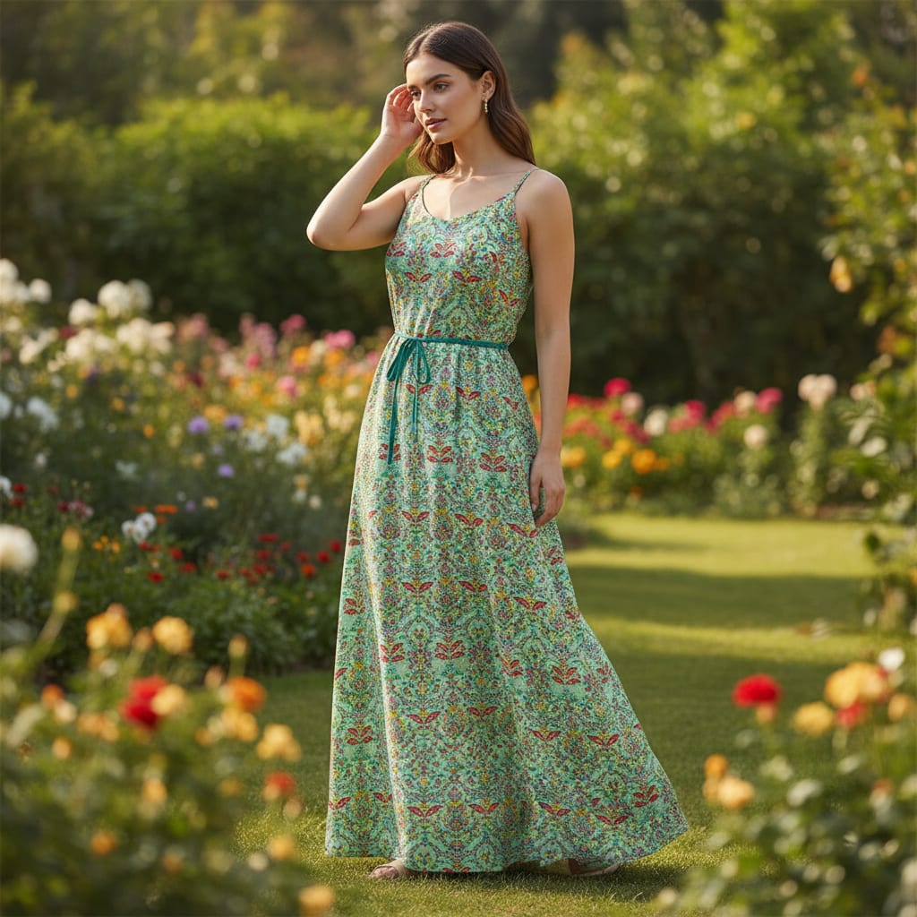 Morden Paint Of Art Multicolour Digital Printed Fabric - Silk Crepe