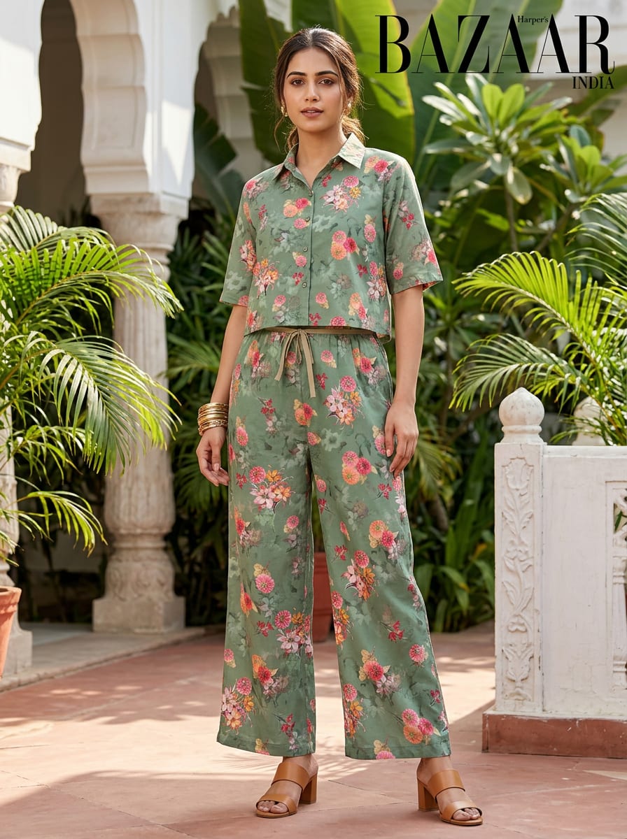 A Garden Painted on Soft Cotton