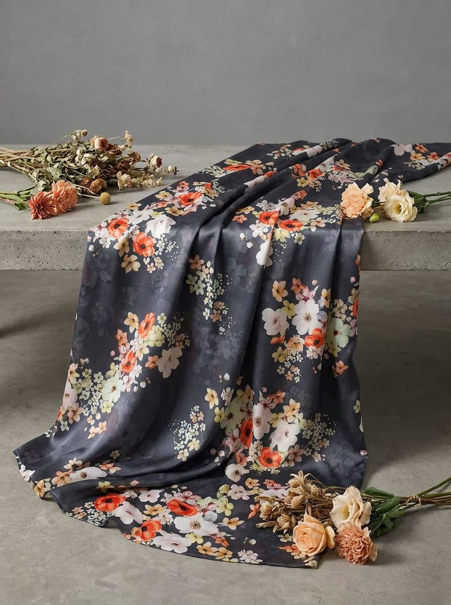 A Garden Painted on Lustrous Satin
