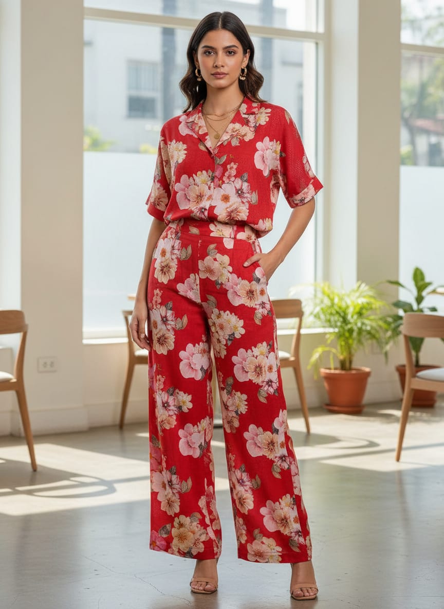 A Bloom of Color on Pure Cotton