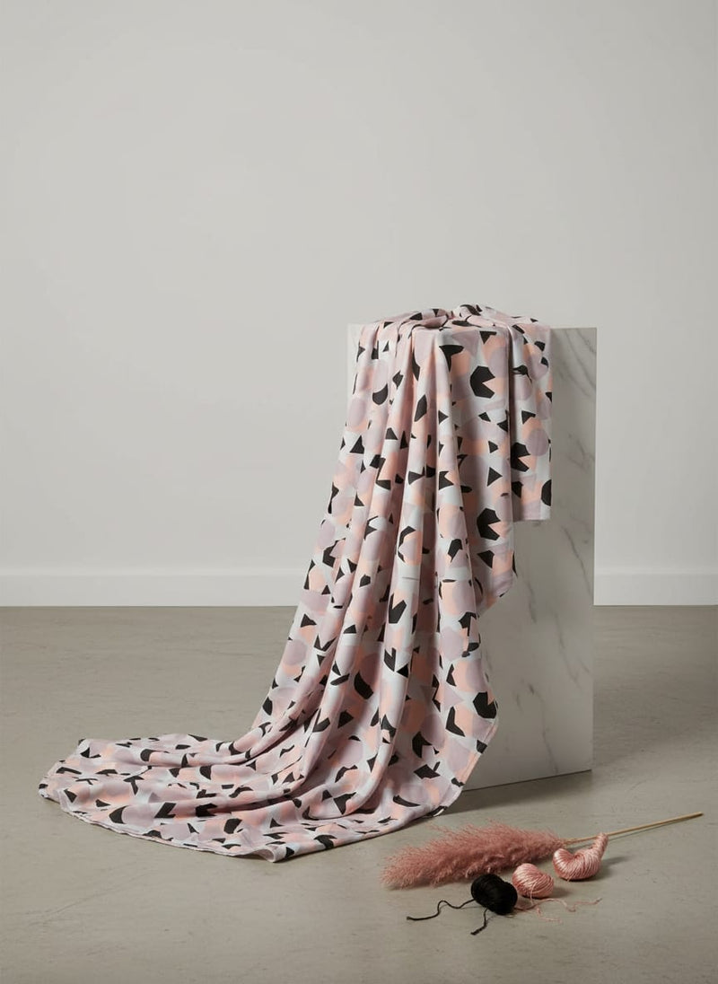 Colourful Geometric Shape Digital Printed Fabric - Weightless