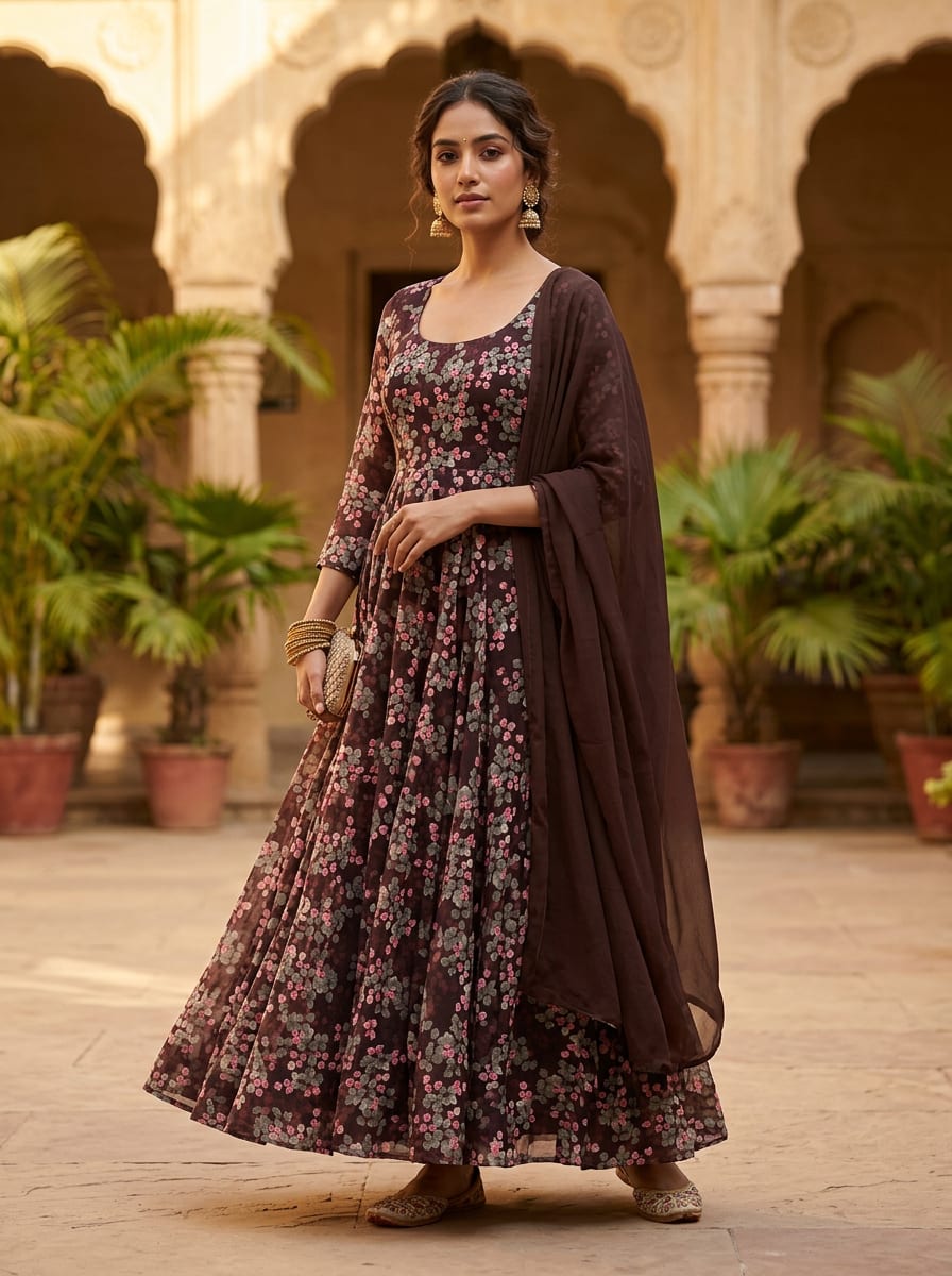 A Delicate Floral Against a Deep Canvas