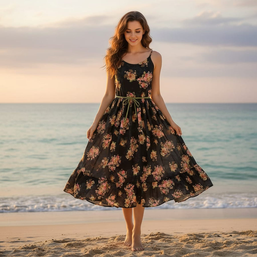 Unique Seamless Multitype Flower Digital Printed Fabric - Weightless