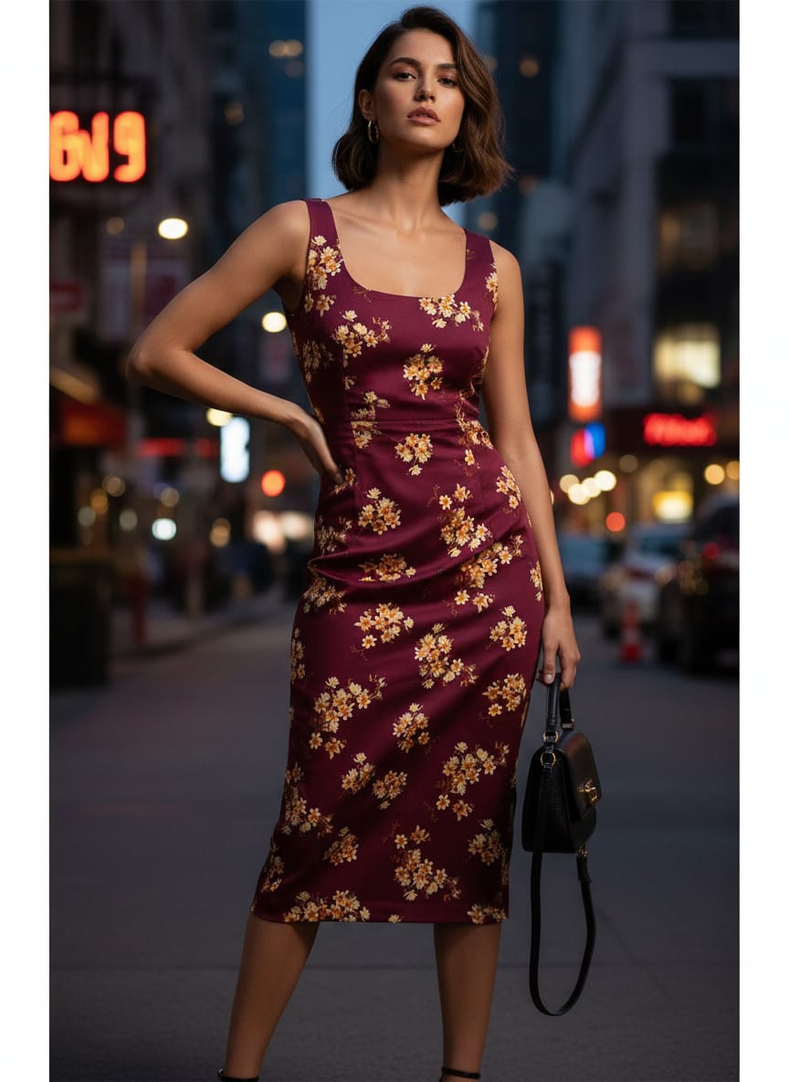 Attractive Yellow Lily Floral Flower Digital Printed Fabric - Silk Crepe