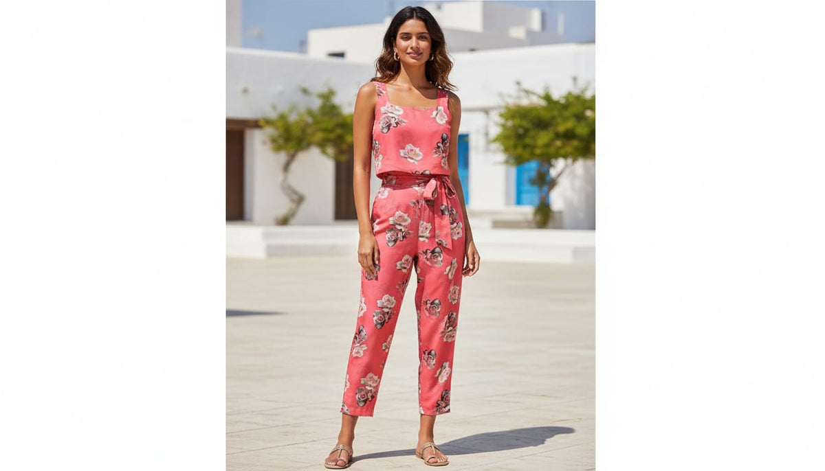 Pinkish Background With Valvet Roses Digital Printed Fabric - Kora Silk