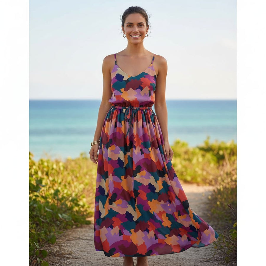 Morden Paint Of Art Multicolour Digital Printed Fabric - Weightless